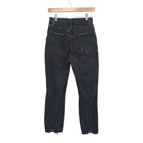 Abercrombie & Fitch Jeans 90s Straight Ultra High Rise Black Size 26 2S Short - Picture 2 of 11